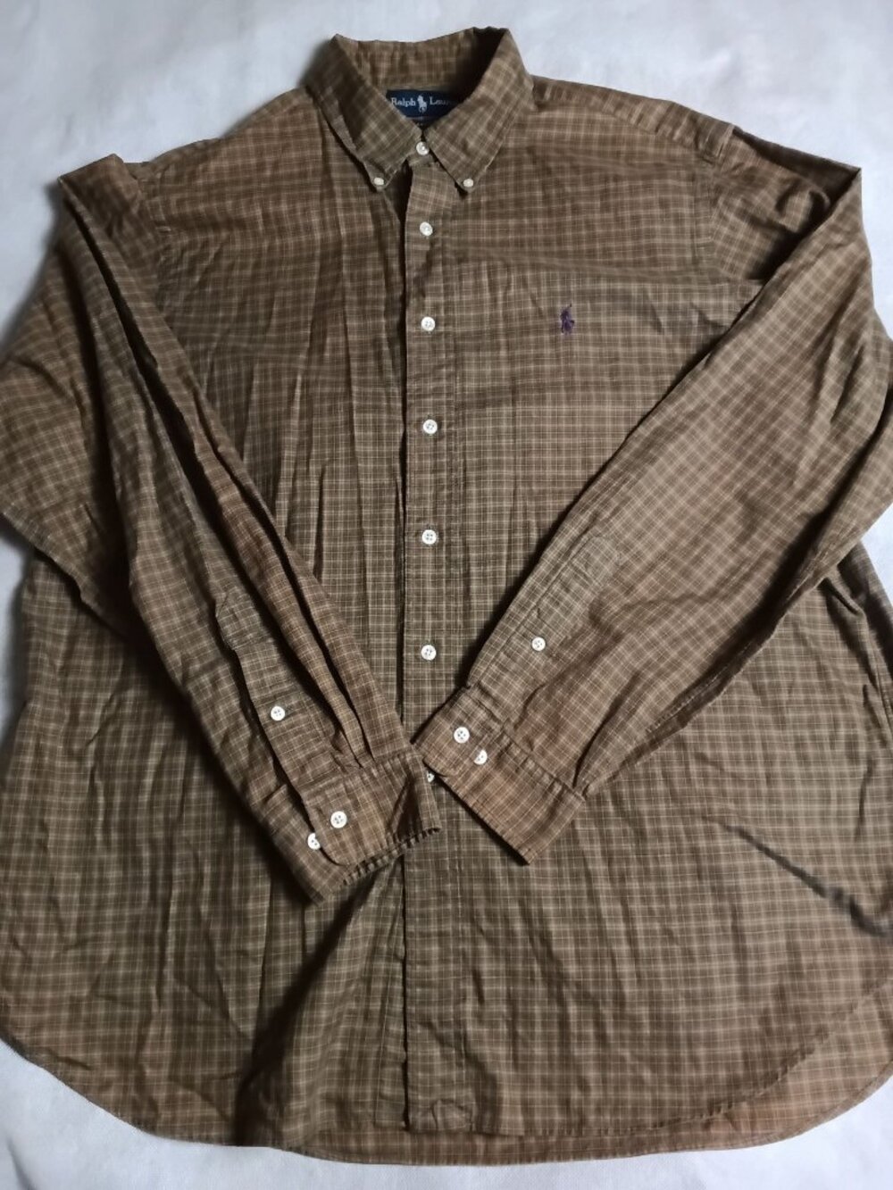 Ralph Lauren Dress Shirt Classic Fit Size 17.5 / XL Check